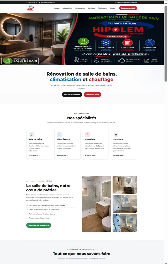 Capture du site HIPOLEM Bâtiment — cliquer pour ouvrir l'exemple en ligne